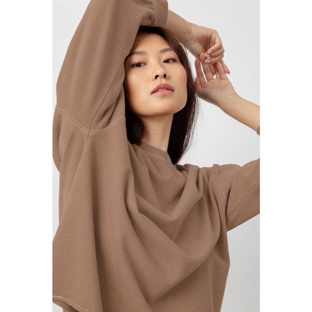Rails Reeves Toffee Lounge Oversized Crewneck Sweatshirt Size L - Picture 3 of 11